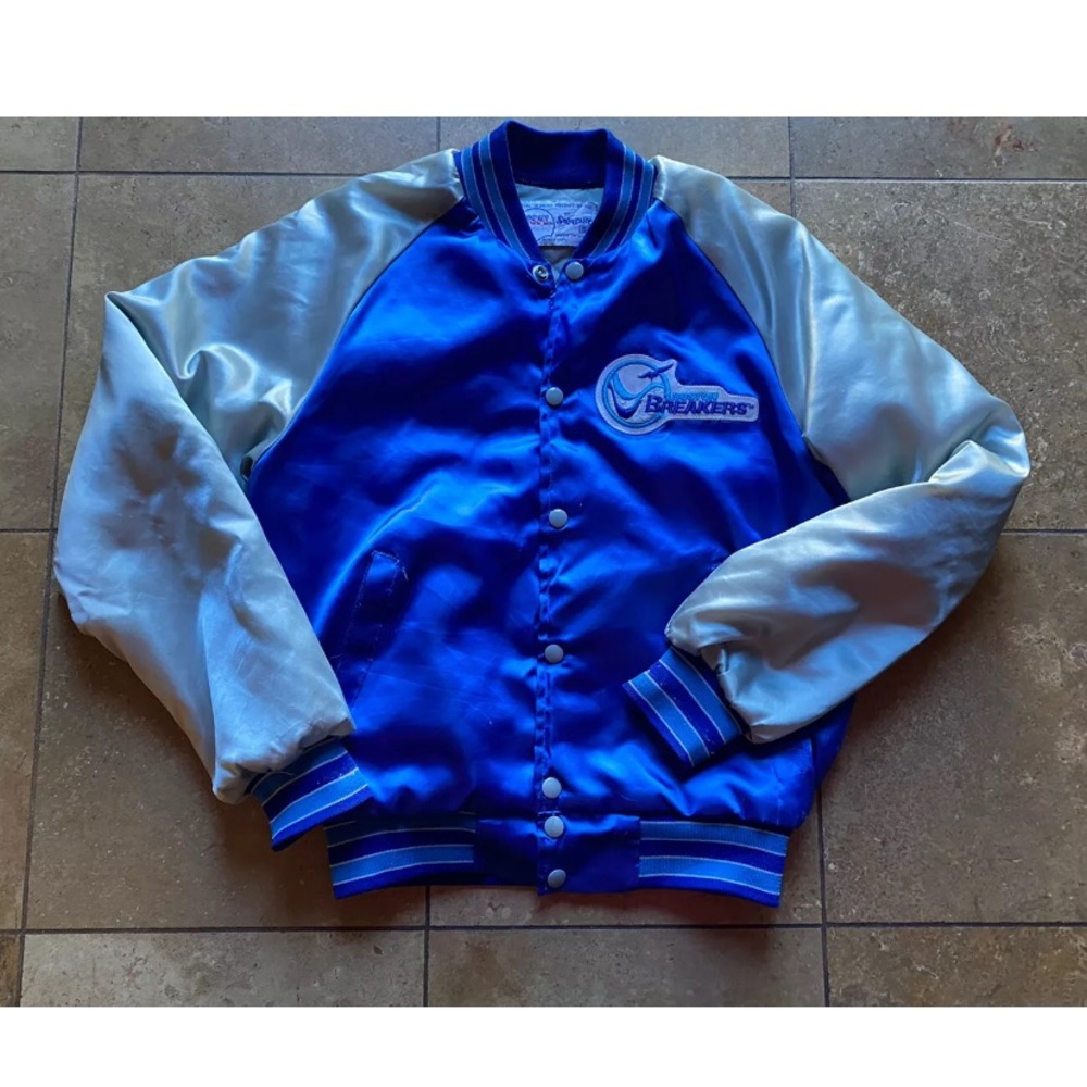 Boston Breakers Logo USFL Football Satin Jacket